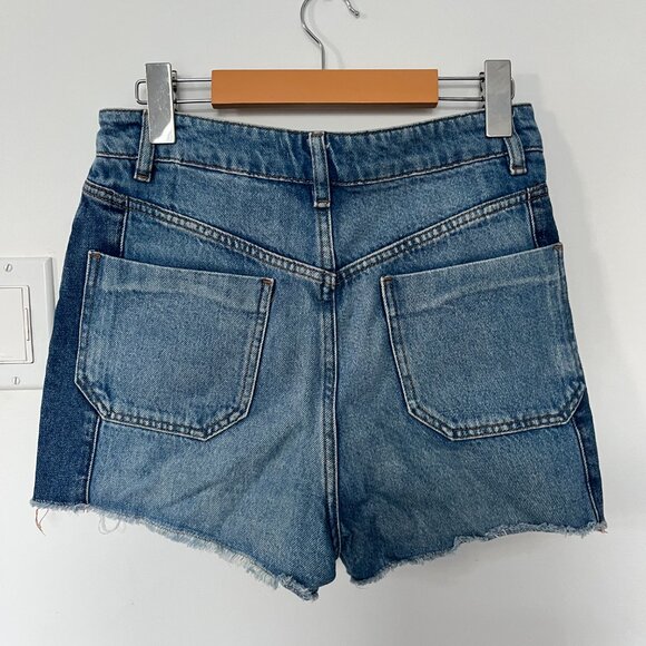Maje Bicolor Denim Shorts – Size 38 - Picture 2 of 3